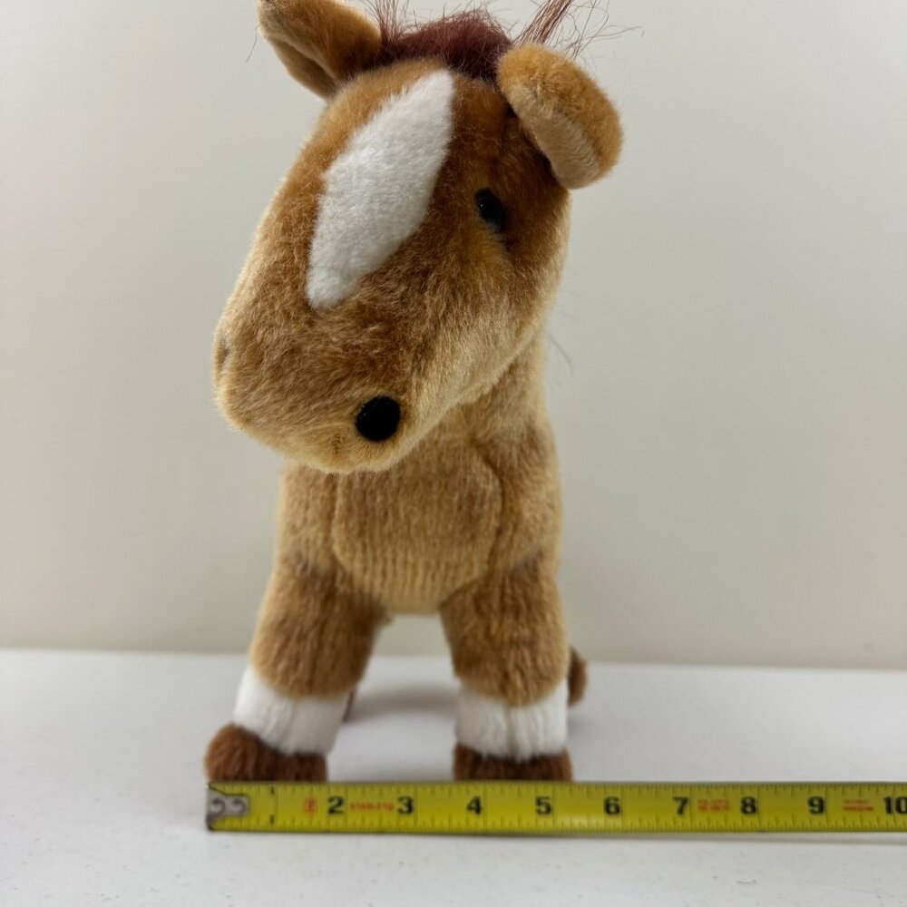 Vintage ASI Plush Brown Horse Stuffed Animal Plush Toy With White Accents - Picture 9 of 9